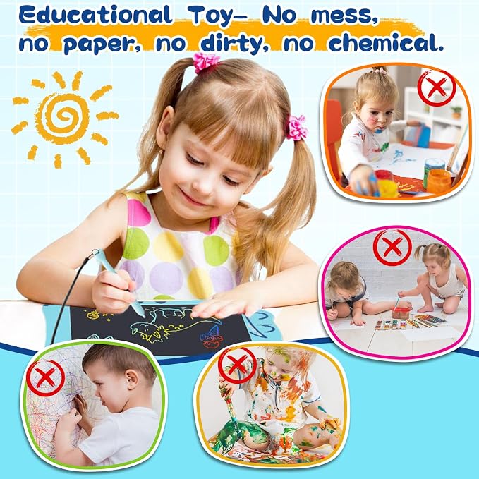 LCD Writing Tablet for Kids, Dinosaurs Drawing Pad Doodle Board for Kids, Colorful Toddlers Toys Drawing Board, Educational Toys for Boys Girls 3 4 5 6 7 8 Year Old Christmas and Birthday Gifts