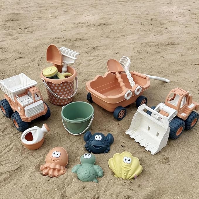 Beach Toy Set – Premium Sand Toys with Shovel & Molds, Eco-Conscious Travel Beach Kit for Outdoor Play & Summer Adventures (4 PCS)