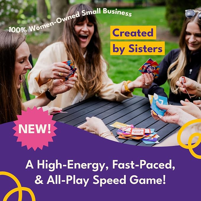 Brooke & Joy Games - Speed Swap Chaos – Where Order Creates Chaos! Fast, Fun Family Card Game for Kids, Teens & Adults, Easy to Learn, Perfect for Game Night & Travel, 10-Minute Party Game, Ages 8+
