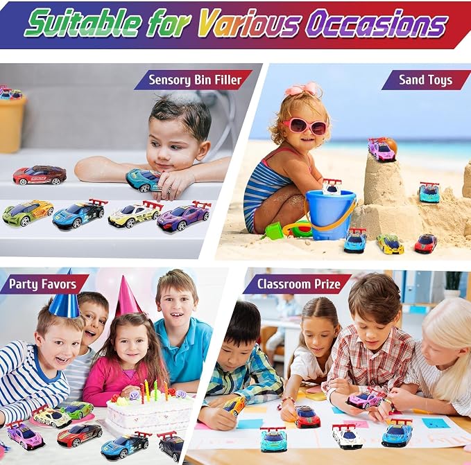 Color Changing Cars Toys Bath Toys for Kids Ages 1-3 4-8 Goodie Bags Fillers for Kids Grandkids Pool Water Toys Boys Birthday Car Gifts Sensory Die-Cast Toys Mini Sensory Toys Theme Party Giveaways