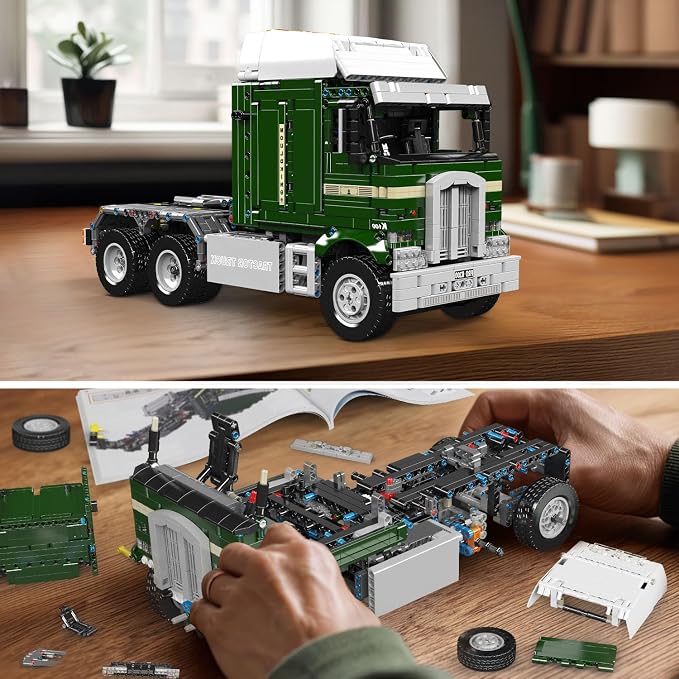 Mould King Mobile Truck Construction Toys, APP & RC Control Motorized Semi Trucks Building Blocks Kit, DIY Assembly STEM Car Model for Adults - Perfect for Creative Play and Learning (2181+)
