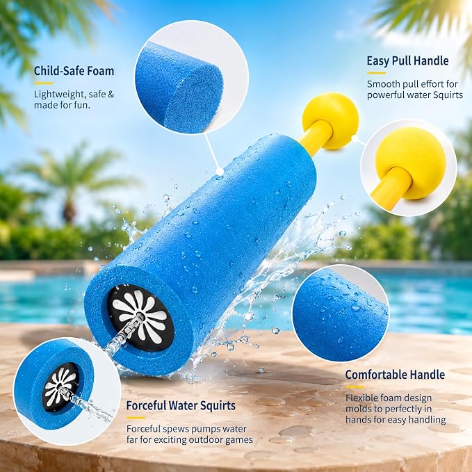 8 Pack Water Squirt Toys for Kids Age 1-3 4-8 8-12, Toddlers Squirter Toy, Swimming Pool Games Playset, Sensory Beach Outdoor Activity, Water Spraying for Boys Girls Birthday Gifts 3 4 5 6 7 8