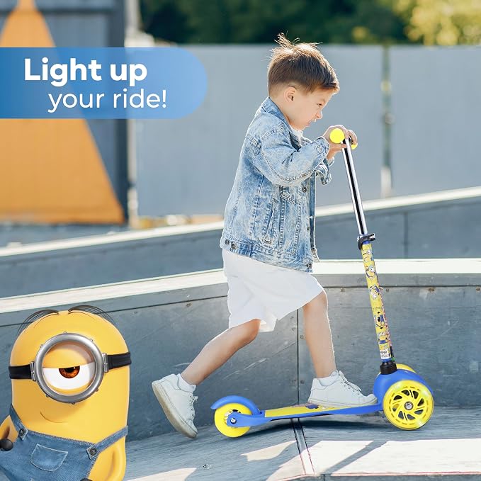 Kick Scooter for Kids, 3 Wheel Self Balancing, Light Up LED Wheels
