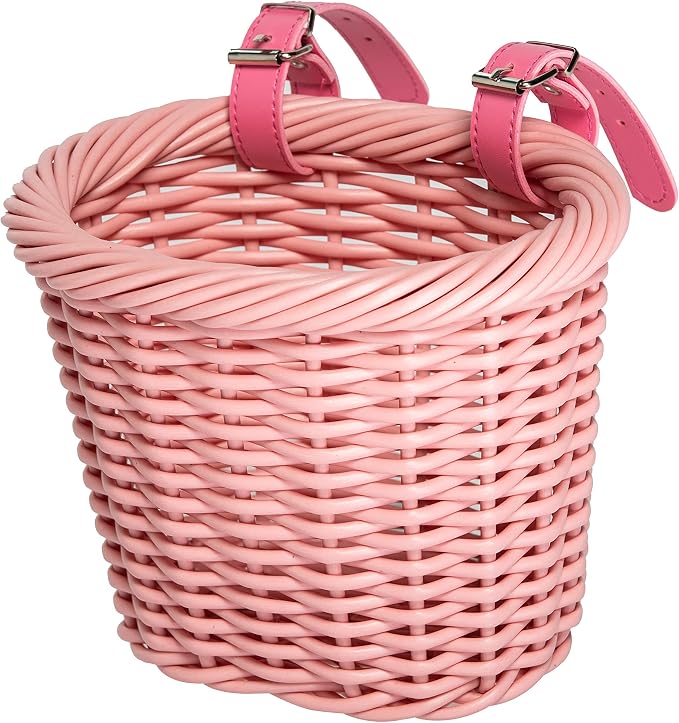 MEGHNA Woven Mini Bike Basket for Kid Bike Handlebar Bike Basket for Girl Boy for Scooter, Multi-Colors