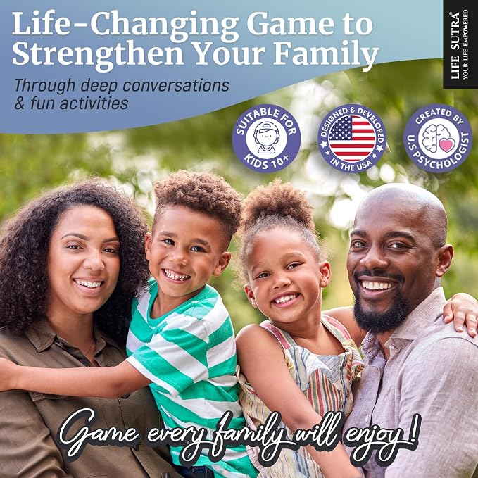 Life Sutra Family Connect - 400 Conversation Starter Cards for Families, Teens, Car Travel Communication Game, Social Skills & Mindful Therapy Talk, Fun
