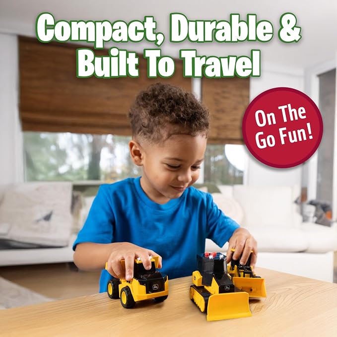John Deere 3-Pack Realistic Set Lights and Sound 5" Farm Construction Vehicles