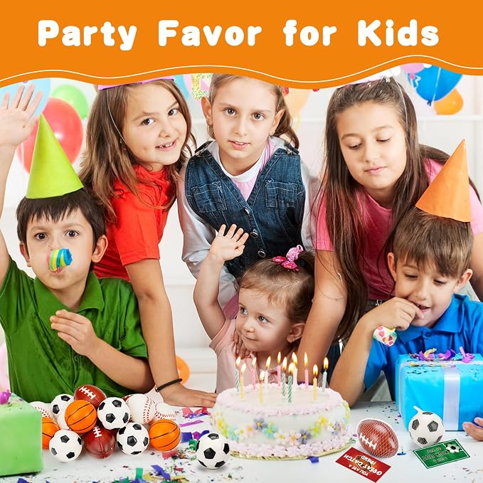16PCS Stress Balls Party Favor for Kids 8-12 Soccer Goodie Bag Stuffers Squeeze Toys Classroom Prizes for Kids Pinata Stuffers Boys Birthday Gifts Sport World Cup Party Foam Carnival Bulk Toys