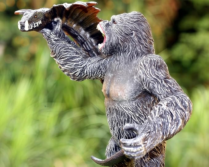 Gorilla Toy Model, Black Gorilla with Snake Action Figures | Wildlife Toys Set, Kids Gift, Play or Decor