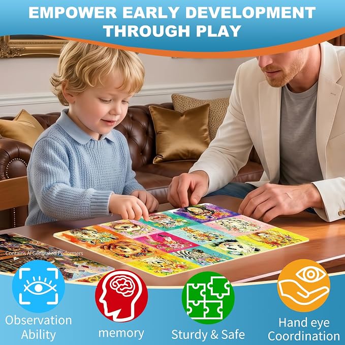 100 Pieces Puzzles for Kids Ages 4-8, Zoo Educational Kids 100 Piece Puzzle, Children Jigsaw Puzzles Kids Puzzles, Educational Learning Puzzle Toys for Girls and Boys