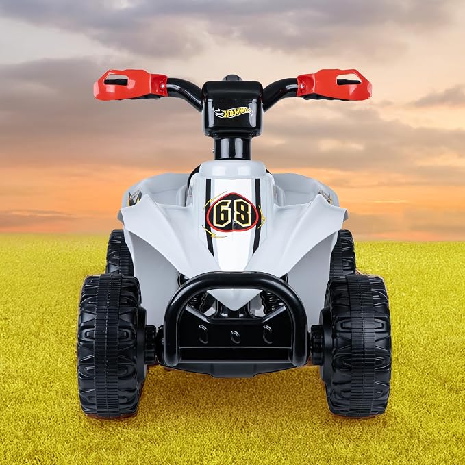 Hot Wheels - 6V ATV Ride On Toy for Kids, LED Headlights, Battery Powered