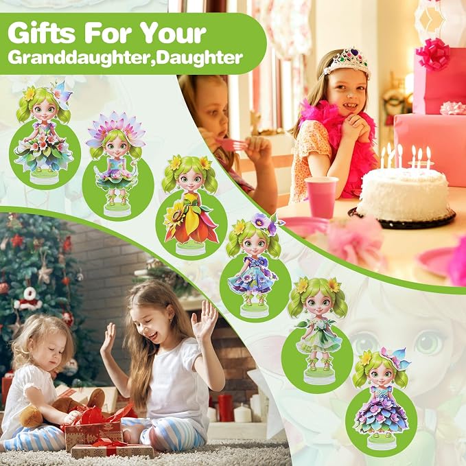 PainZieteg Magnetic Dress Up Dolls,Paper Dolls for Girls, Kids DIY Princess Magnetic Dress-Up Doll for Girl Birthday (Summer Fairy)