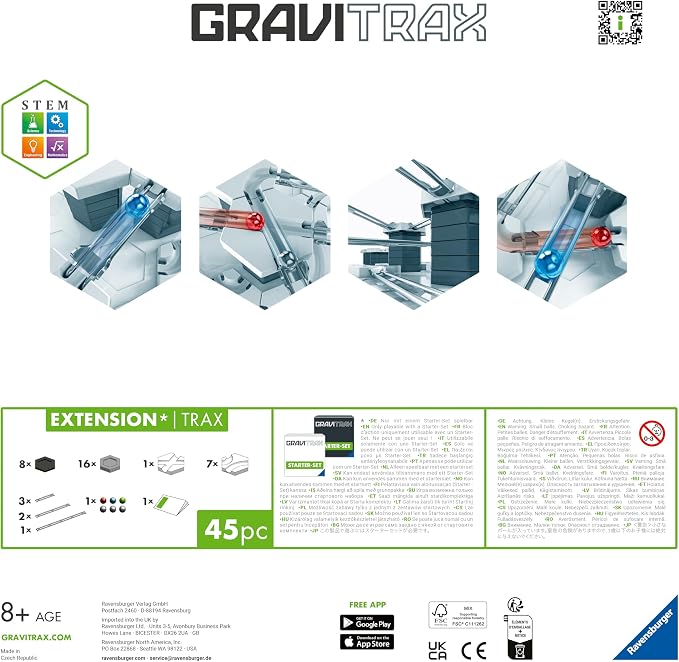 Ravensburger GraviTrax: Trax Expansion Set | Enhance Your Marble Run Experience | STEM Toy for Kids Ages 8 and Up | Compatible with All GraviTrax Systems | Ranked No.1 Marble Run System in The U.S