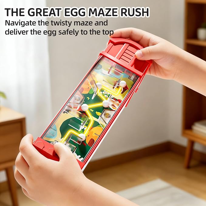 Montessori Toys for 2 Year Old - Farm Egg Maze Adventure Game Toy with 5 Fine Motor Activities, Cause & Effect Travel Toy.