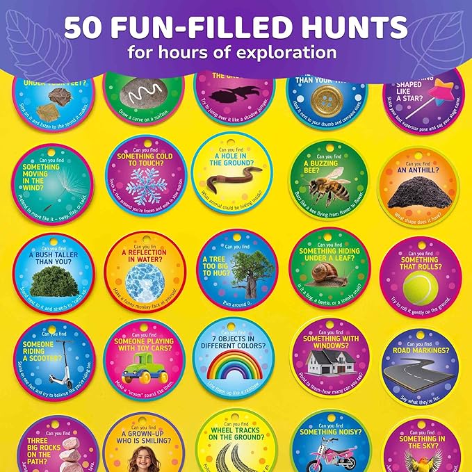 QUOKKA Scavenger Hunt Game for Toddlers 3-5 – 50 Toddler Activities Outdoor Cards Game Set - Fun Educational Play for Preschool Boys and Girls and Early Development