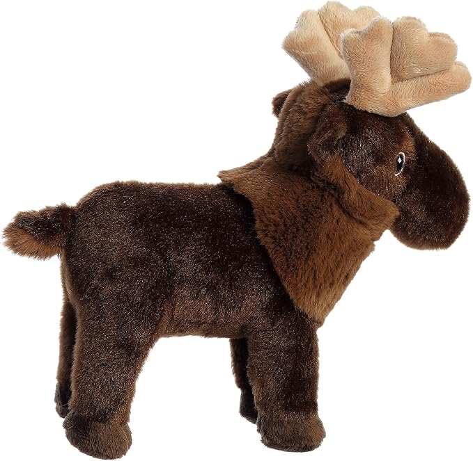 Aurora® Responsibly Made Eco Nation™ Moose Stuffed Animal - Ideal for Playtime Adventures - Perfect for Birthdays or Just Because - Brown 9 Inches