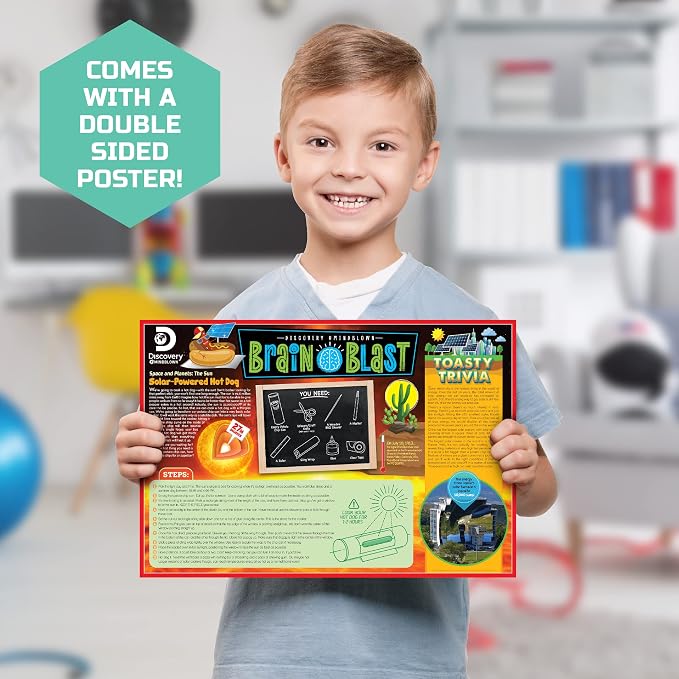 Discovery™ STEM 12-in-1 Solar Robot Creation 197-Piece Kit with Working Solar Powered Motorized Engine and Gears, Construction Engineering Set for Ages 8 and Up