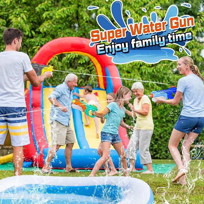 Quanquer Water Guns for Kids Adults - 600CC 3 Pack Super Squirt Water Toy Gun High Capacity Long Shooting Range Soaker Blaster for Swimming Pool Beach Outdoor Fighting Party