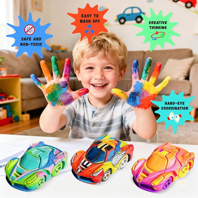 Paint Your Own Car Lamp Kit, Arts and Crafts for Kids Ages 8-12, Arts and Crafts for Kids 4-6, DIY Lightning Hyper Night Light, Painting Kit Birthday Gifts for Girls Boys Ages 3 4 5 6 7 8 9 10 11 12+