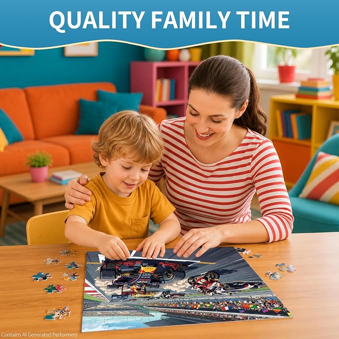100 Pieces Puzzles for Kids Ages 4-8, Racing Educational Kids 100 Piece Puzzle, Children Jigsaw Puzzles Kids Puzzles, Educational Learning Puzzle Toys for Girls and Boys