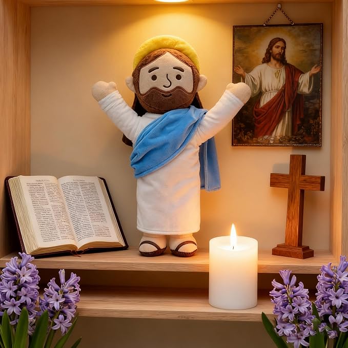 Yelakey 13" Jesus Plush Jesus Stuffed Doll Christian Plushie Doll for Easter Christmas Church Religious Gifts for Kids Adults