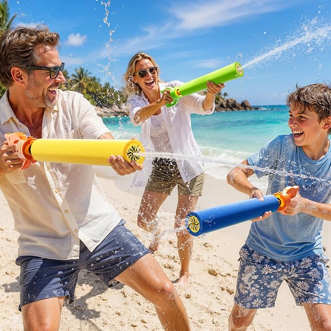 6 Pack Water Squirter for Kids, Foam Water Pool Squirt Toy, Outdoor Swimming Beach Water Play, Pool Backyard Party Activities Birthday Gift Toy for Toddler Kid Ages 1-3 4-8 8-12
