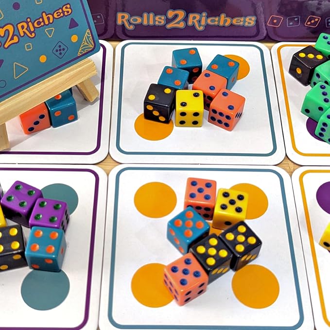 Award-Winning Board Game for Families – Rolls 2 Riches | Fast-Paced Dice, Card & Strategy Game for Kids & Adults | Perfect for Parties, Travel, Camping, Game Nights & Outdoor Summer Fun