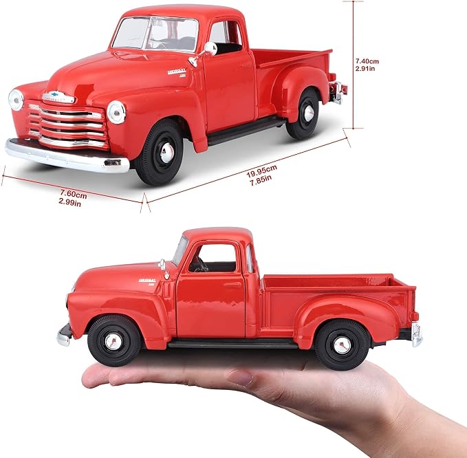 Maisto 1:25 Scale 1950 Chevrolet 3100 Pickup Diecast Truck Vehicle (Colors May Vary) , Red