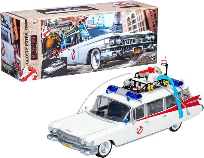 Ghostbusters Plasma Series Ecto-1 (1984), 1:18 Scale Toy Car, Toys for Ages 14+ (Amazon Exclusive)