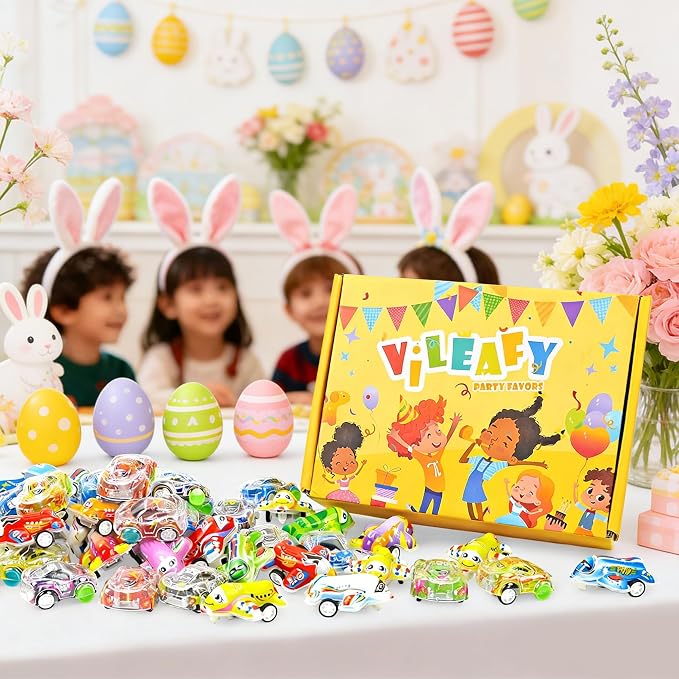 Vileafy 50 Pull Back Cars and Planes – Bulk Treasure Box Toys for Classroom, Party Favors for Kids 3-5, Carnival Prizes and Goodie Bags Stuffers for Boys and Girls 3-5 Years Old