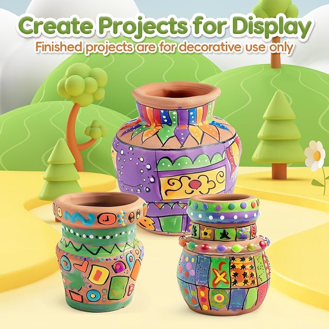 Skirfy Pottery Wheel for Kids-Complete Pottery Painting Kit Arts and Crafts for Kids Ages 8-12 with DIY Clay Art Supplies for Girls Boys Toys Birthday Christmas Gifts for 6 7 8 9 10 11 12