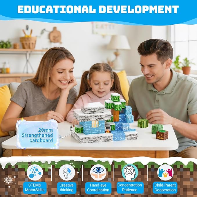 110PCS Magnetic Building Blocks for Kids 3-8 | Super Strong Magnets, Frozen World STEM Educational Magnet Cubes, Non-Toxic Sensory Play, for Boys & Girls