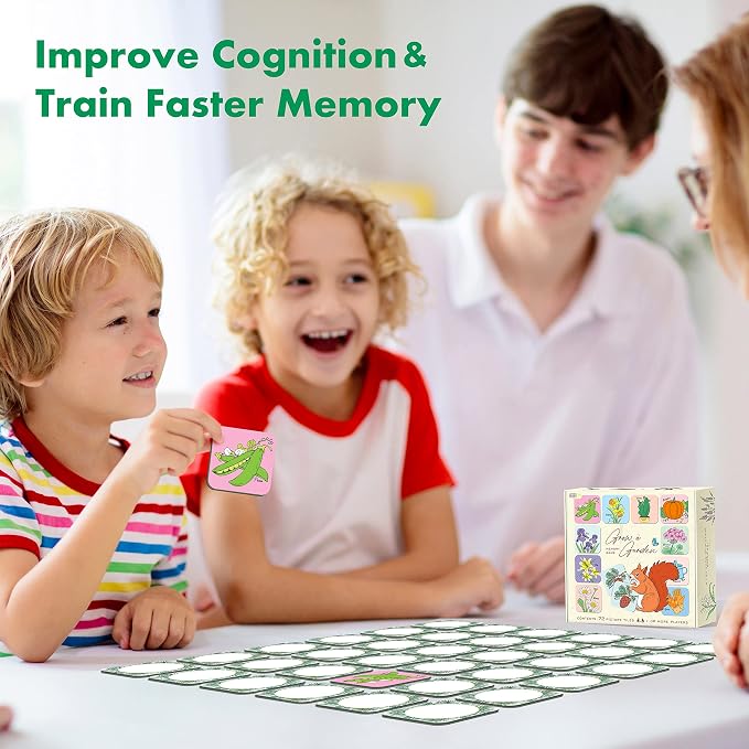 Memory Matching Game, 72 PCS Grow A Garden Matching Cards for Toddlers 36 Designs Memory Cards Educational Toys for Preschool 4 5 6 Years Old