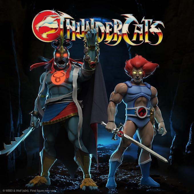 Super7 ULTIMATES! Thundercats Lion-O (LED Eyes) - 7" Thundercats Action Figure with Accessories Classic Cartoon Collectibles and Retro Toys