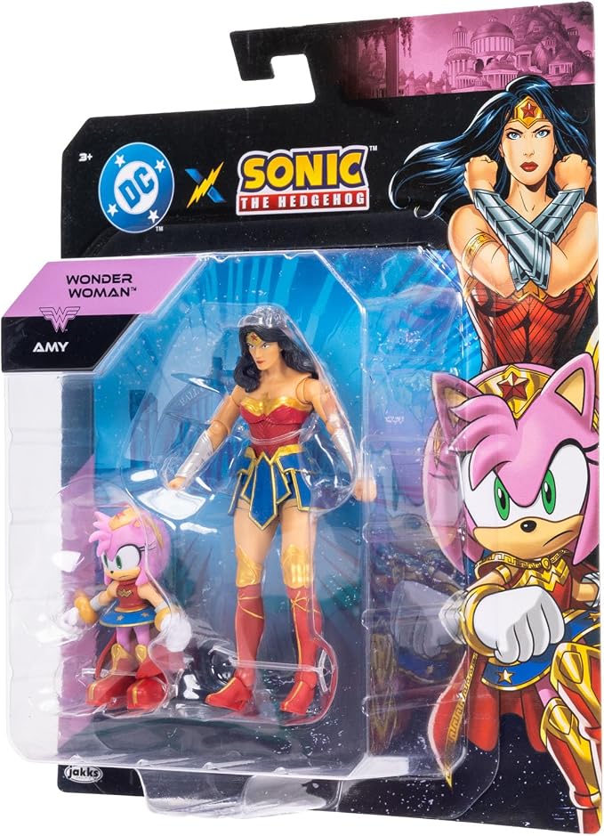 DC X Sonic the Hedgehog Amy as Wonder Woman & Wonder Woman 2.5/5-inch Figures Multipack