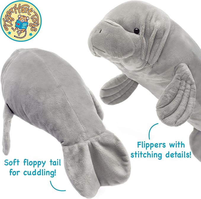 TigerHart Morgan The Manatee - 21 Inch Stuffed Animal Plush (New Edition)
