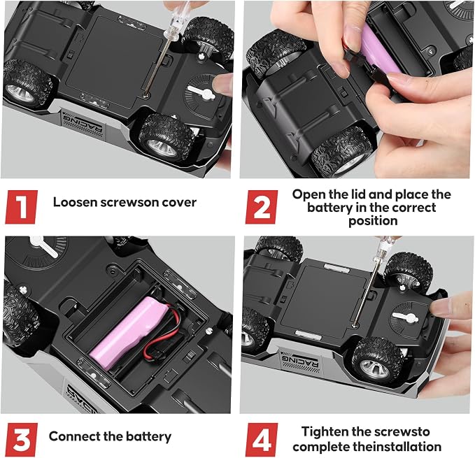 1:24 RC Car Toys, All Terrain High Speed 2WD RC Truck with Light and Loadspace, 2.4GHz Off-Road Vehicles Remote Control Car, Electric Vehicle Toys Gift for Boys Girls Age 3+