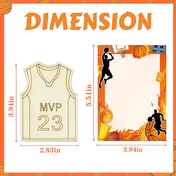 12PCS Basketball Party Favors- DIY Basketball Wood Painting Kits with Art Supplies – Fun Thank You Gifts, Birthday party& Goodie Bag Stuffer