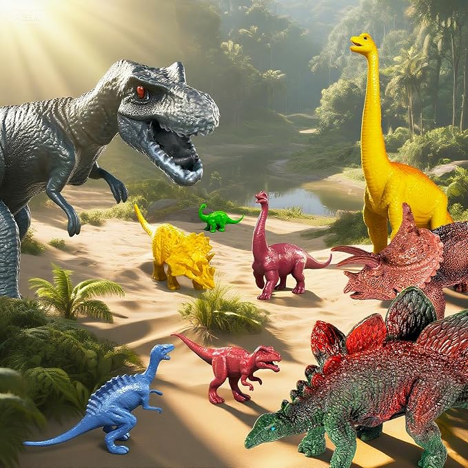 22 in 1 Toddler T-rex Dinosaur Truck Toy Set for Kids Boys 3-5 5-7, Tyrannosaurus Carrier Transport Truck with 18 Jurassic Dino Figures Birthday Toy for Boys Girls 3 4 5 6 7 Years Old