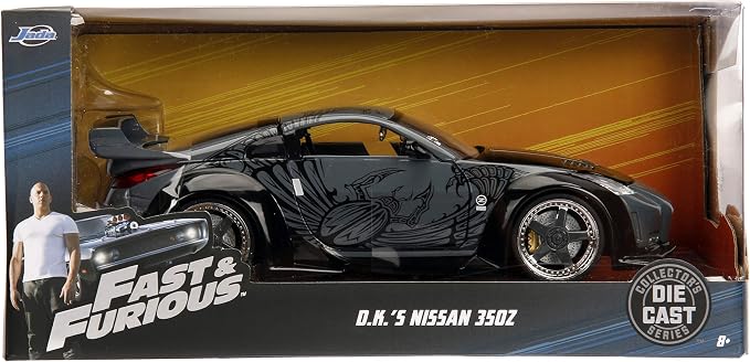 Jada Fast & Furious D.K.'s 2003 Nissan 350Z - 1:24 Scale Diecast Model Toys - Opening Doors, and Hood - for Collectors and Enthusiasts 8+ - Grey