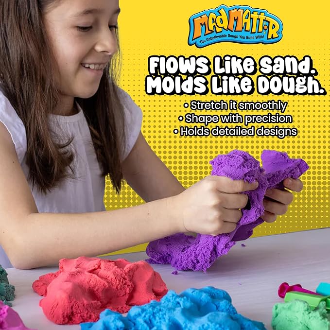 Mad Mattr 10 oz Sensory Dough Pouch, Soft Stretchy Play Dough for Kids, Never Dries Out, Mess-Free Modeling Clay for Creative Sensory Play, Ages 3 and Up, Yellow