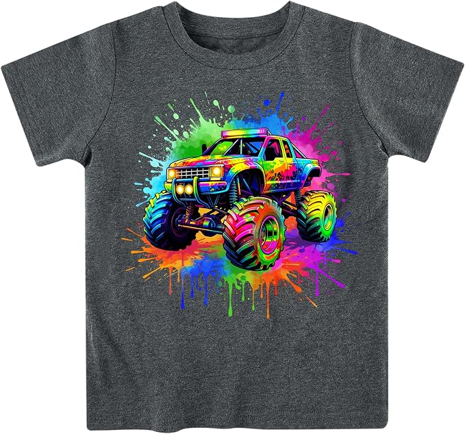 Funnycokid Toddler Boys Shirts Graphic T-Shirt Kids Short Sleeve Tees 2-7 Years