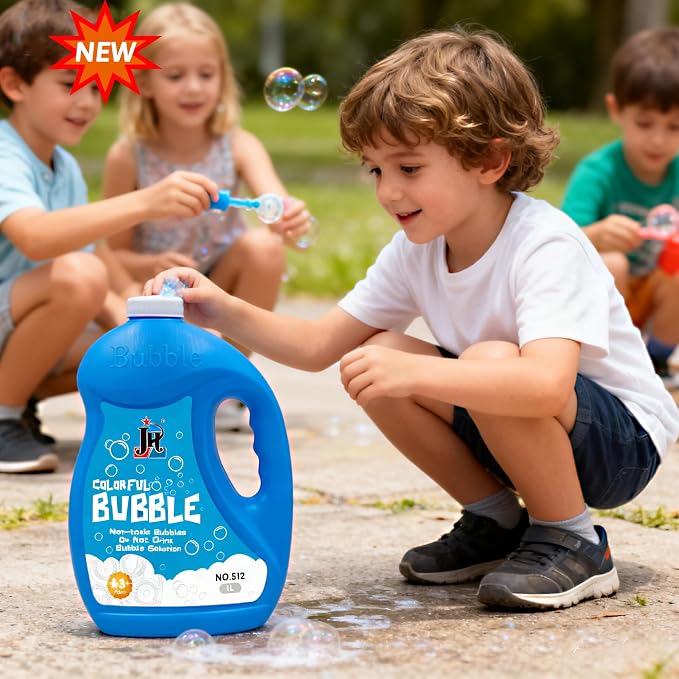SHCKE Concentrated Bubble Solution,1 L/ 33.8 OZ Bubble Refill | Safe and Fun, Easy to Use,Leak-Proof and Portable, Perfect for Bubble Machine,Bubble Gun,Bubble toys