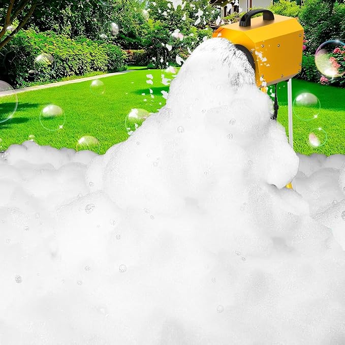 UPGREY Foam Machine for Parties, 3–5m Spray Cannon, Waterproof Foam Maker with Adjustable 4-Position Tripod Stand, Control Box & Pump for Birthday Parties