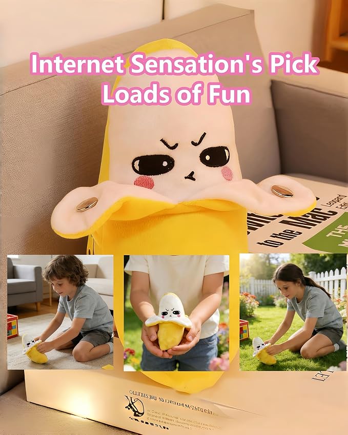 Baby Musical Sensory Toy,nteractive Musical Plush Toy with Sounds，Sensory Activity Learning Educational Kid Toy,Fun Christmas and Birthday Gifts Suitable for Multiplayer interaction (Yellow Banana)