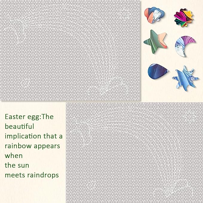 Jigsaw Puzzle 1000 Pieces Adult, 2 Pack, Unique Shape Nature Series Puzzle, Dinosaures and Mammoths Theme, Challenging Puzzles for Game Night, Highly Interactive Family Games for Adults