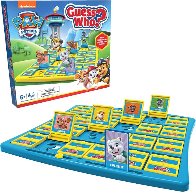 Guess Who? PAW Patrol Board Game, Featuring Chase, Rocky, Skye, and More, Officially Licensed Nickelodeon PAW Patrol Game, Family-Friendly Children's Mystery Game of Deduction, Ages 6 & Up