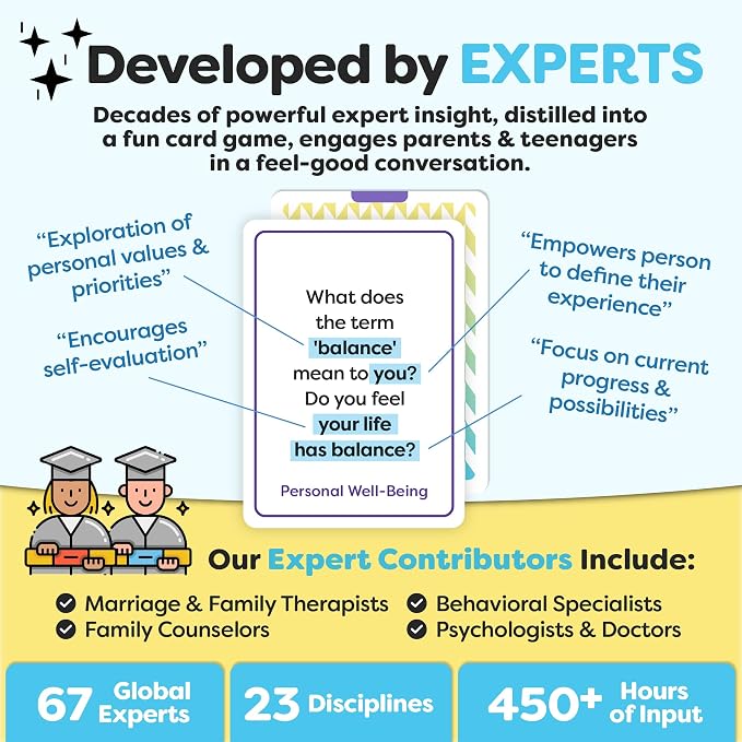 200 Conversation Cards for Teens - Deep Questions to Build Trust, Spark Self-Expression & Strengthen Bonds | for Parents, School Counselors, Therapists & Teachers