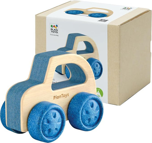 PlanToys® Wooden Timber Trail EV | Montessori Push and Roll Toy for Fine Motor Skills, Coordination and Cause and Effect Learning | Eco Friendly Baby Toy for Sensory and Active Play