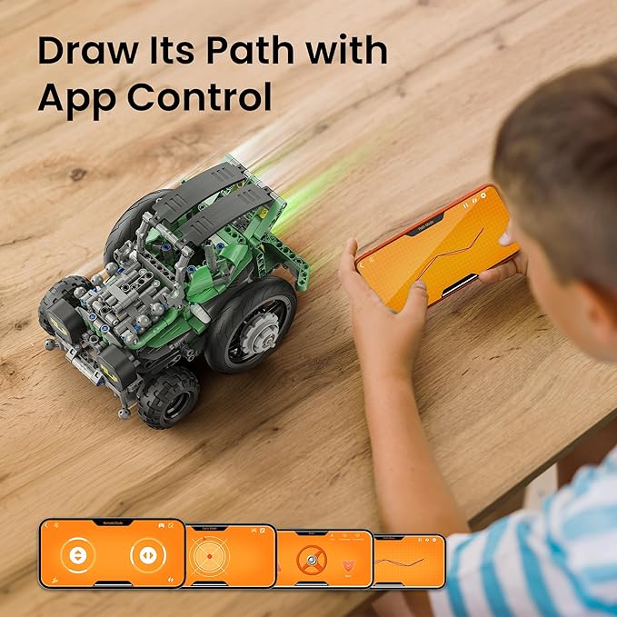 Sillbird Robot Car Building Kit with Remote Control for Boys Ages 8-14, STEM Coding Robotics Toy Birthday Gifts for Kids, Buildable 5in1 Models with 727 Pieces