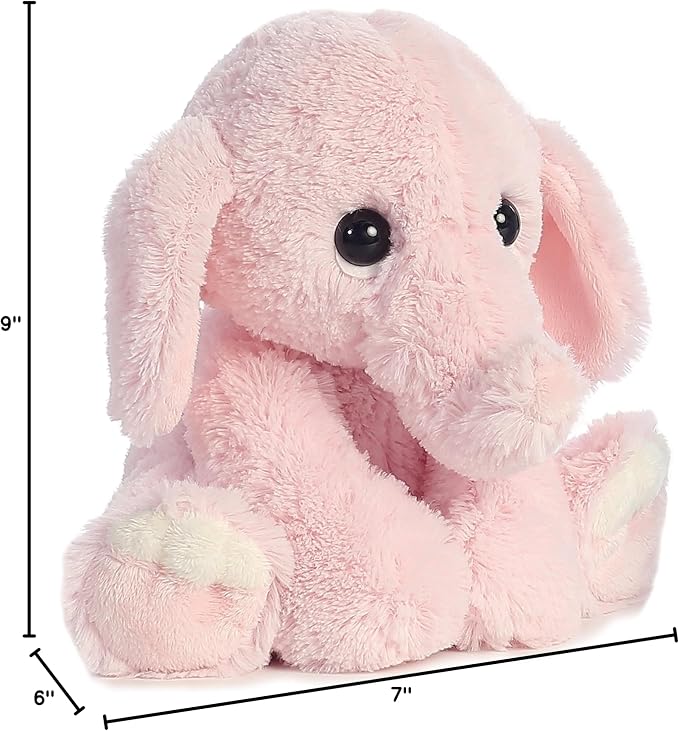 Aurora® Playful Lil Benny Phant™ Baby Stuffed Animal - Soft & Cuddly Toy - Imaginative Play - Pink 10 Inches